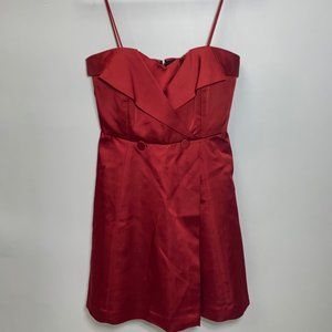 Zara Satin Buttoned Corset Design Cocktail Dress